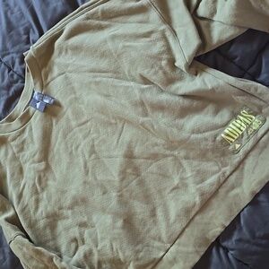 Adidas green cropped sweatshirt